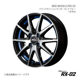 MID WHEELS/RX-02 ムーヴコンテ/ムーヴコンテカスタム L575S/L585S アルミホイール1本【15×4.5J 4-100 INSET45 BKB】Y2655454334503LN