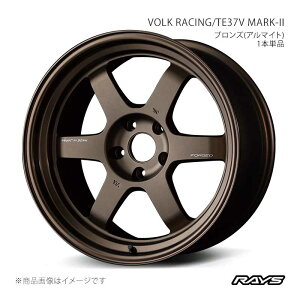 RAYS ���C�Y �{���N���[�V���O TE37V MARK-2 WRX STI VAB �t�����g/���A���p �A���~�z�C�[��1�{�P�i�y18×9.5J 5-114.3 INSET0 BR�z06028950005BR