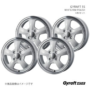 GYRAFT 5S OtgESGX zC[ 4{Zbg 0041117×4 y12×4.0J 4-100 INSET43 WHITE/RIM POLISHz