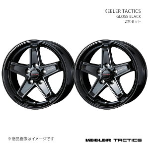 KEELER TACTICS キーラー タクティクス ホイール 2本セット 0039728×2 【16×7.0J 5-114.3 INSET38 GLOSS BLACK】