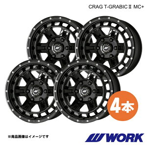 WORK ���[�N �z�C�[�� 4�{ �N���b�O �e�B�[�O���r�b�N2 MC+ 1�s�[�X �T�N�� ZAA-B6AW�y15×5.0J 4-100 INSET45 BLKPM�zCRAG T-GRABIC 2 MC+