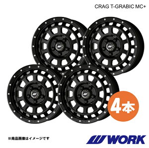 WORK ���[�N �z�C�[�� 4�{ �N���b�O �e�B�[�O���r�b�N MC+ 1�s�[�X ���[�� DBA-LA150S(�^�[�{)�y15×5.0J 4-100 INSET45 BLKPM�zCRAG T-GRABIC MC+