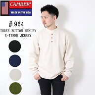 CAMBER キャンバー 964 ヘンリーネック サーマル Tシャツ ロング メンズ レディース 無地 長袖 厚手 クル…