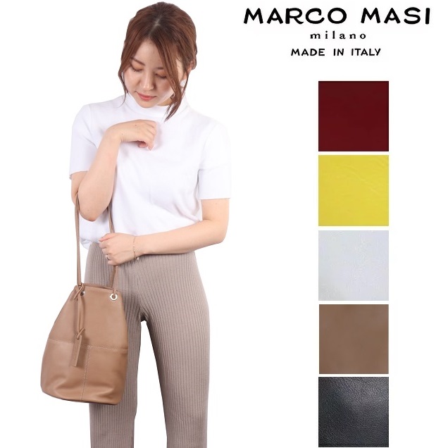 【楽天市場】Marco Masi マルコマージ 巾着バッグ ブラック 
