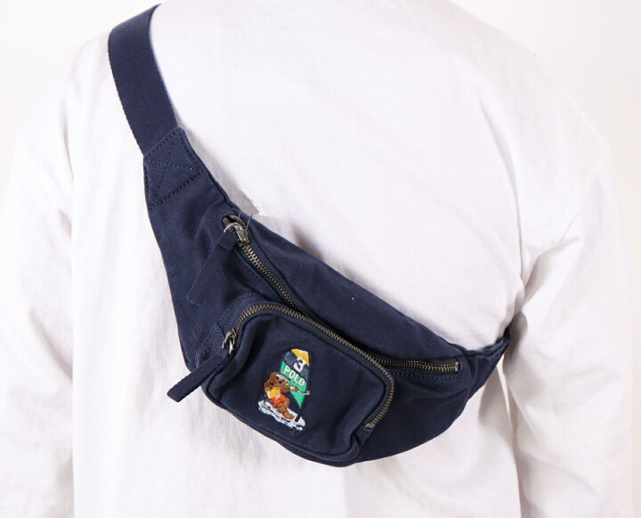 楽天市場 Polo Ralph Lauren ポロラルフローレン バッグ ボディバッグ ウエストバッグサコッシュ Bear クマ 熊 ショルダーバッグ メンズ レディース ネイビー Poloralphlauren Carre 楽天市場店
