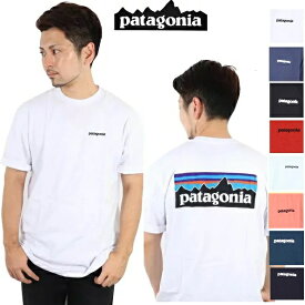 パタゴニア PATAGONIA Tシャツ P-6 LOGO RESPONSIBILI-TEE WHI WHITE BLk Black T SHIRTS アウトドア ギフト 母の日 登山