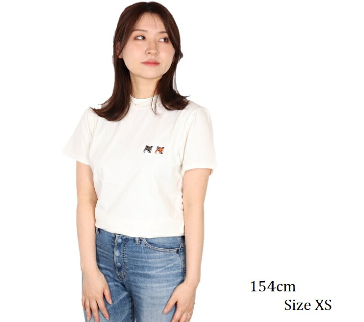 楽天市場 メゾンキツネ Maison Kitsune Tシャツ Double Fox Head Patch Tee メンズ レディース T フランス ユニセックス 男女兼用 カットソー コットン ロゴ 新作 父の日 カップルコーデ リンクコーデ Bukj008 Carre 楽天市場店