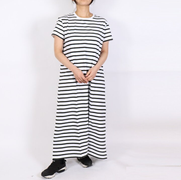 楽天市場】ルミノア Le minor ボーダー ワンピース 半袖 バスクシャツ  