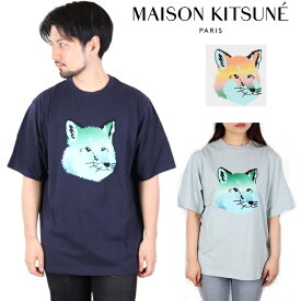 メゾンキツネ Maison kitsune Tシャツ メンズ レディース T フランス ユニセックス 男女兼用 カットソー コットン ロゴ 23ss 2023 新作 父の日 カップルコーデ リンクコーデ VIBRANT FOX HEAD EASY
