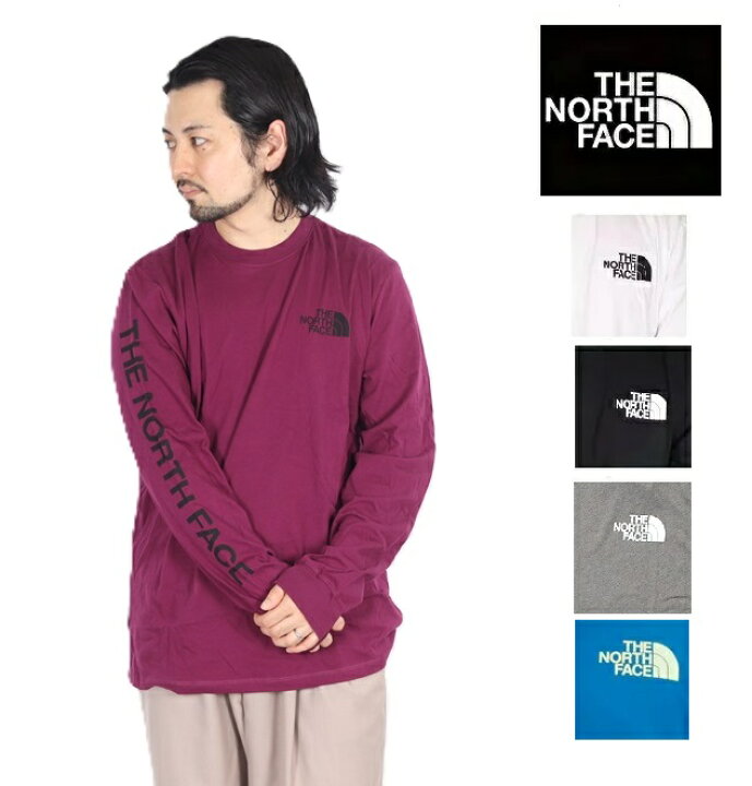ノースフェイス ロンT THE NORTH FACE ザノースフェイス 長袖 Tシャツ メンズ レディース ロゴ カップルコーデ リンクコーデ ザ ノースフェイス 海外限定モデル TNF Sleeve hit tee Carre