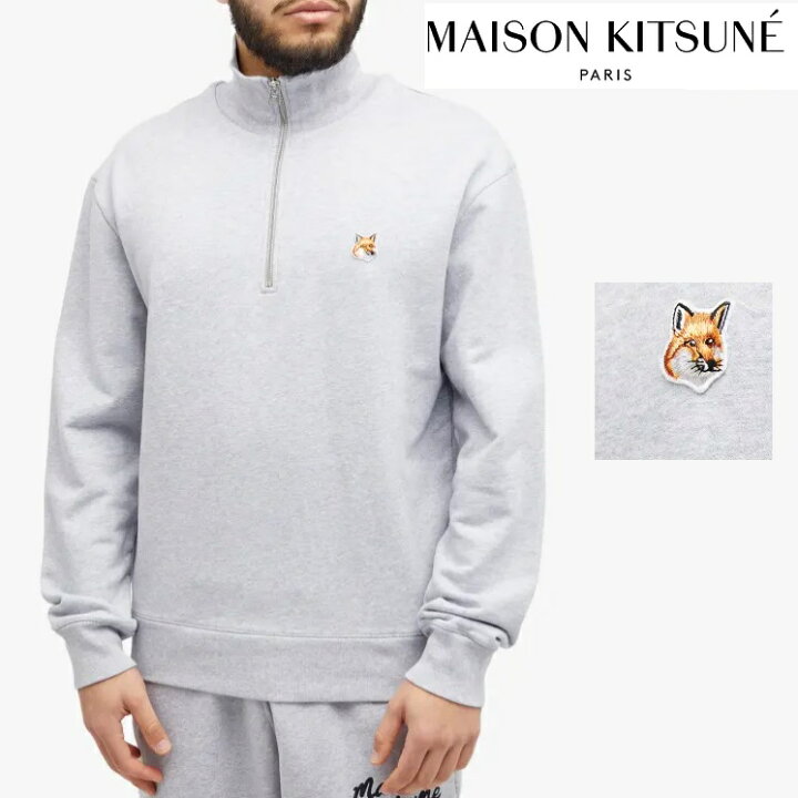 楽天市場】メゾンキツネ ハーフジップ スウェット Maison kitsune 