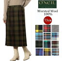 オニール オブ ダブリン O'NEIL OF DUBLIN スカート ウール100% ロング丈 ラップスカート 73cm ロング レディース 5073 キルト 巻きスカート オニールオブダブリン ミモレ 73 14