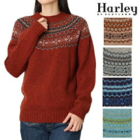 （初売りセール) ハーレーオブスコットランド レディース ニット Harley of scotland ノルディック クルーネック CREW NECK SWEATER ニット セーター レディース NOR’EASTERLY 雪柄 ハーレー ノルディック柄 ヨーク