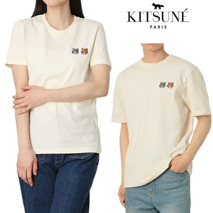 メゾンキツネ ユニセックス Tシャツ MAISON KITSUNE ダブル フォックス 