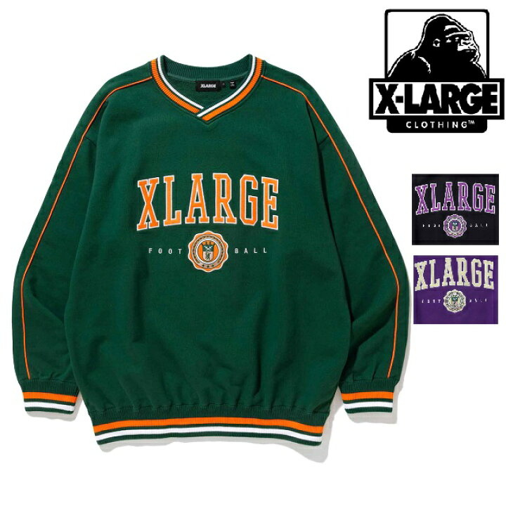 楽天市場】エクストララージ スウェット XLARGE PIPING V NECK SWEAT V 