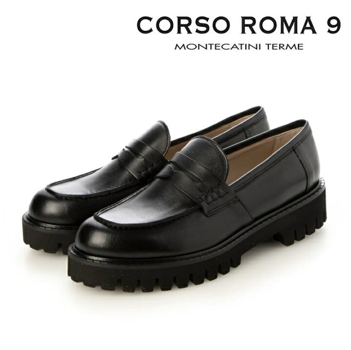 楽天市場】CORSO ROMA 9 コルソローマ ノーヴェ 厚底ローファー レザー 