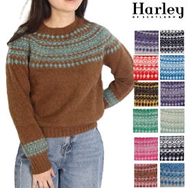 ハーレーオブスコットランド レディース Harley of scotland ノルディック CREW NECK SWEATER ニット セーター レディース メンズ NOR'EASTERLY L3170 雪柄 ノルディック柄