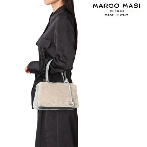 マルコマージ  Marco Masi ハンドバッグ バッグ ファー  レディース イタリア製 牛革 本革 レザー 3724