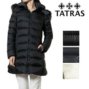 TATRAS タトラス SARMA フード付き ラクーンファー 2025 ダウンジャケット ダウンコート レディース ダウン 細身 LTAT25A4794-D ロングコート ダウン ナイロン コート ミドル丈 ロング ショート
