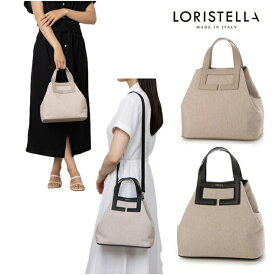 (サマーセール) ロリステッラ loristella バッグ レザー トートバッグ 2WAY LORISTELLA BETH 2938 レザー キャンバス コンビバッグ 小さめ ストラップ お洒落 人気 帆布 キャンバスバッグ ショルダーバッグ レディース デートTOMORROWLAND イタリア製 【正規販売店】