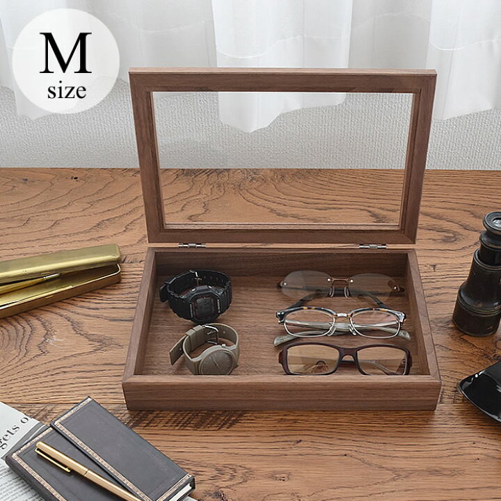 楽天市場 お買い物マラソン P最大10倍 ラルース Laluz ウォールナット アクセサリーケース L ジュエリーボックス アクセサリー 収納 アクセサリーケース 木製 おしゃれ 大 大容量 日本製 ガラス イヤリング ネックレス 可愛い 木製 収納 ディスプレイ アクセサリー