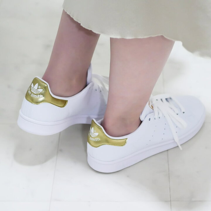 楽天市場 期間限定10 Off Adidas Originals アディダス オリジナルス Adidas Stan Smith W スタンスミス21s G ホワイト ゴールドスニーカー ローカット モノトーン おしゃれ Carrot