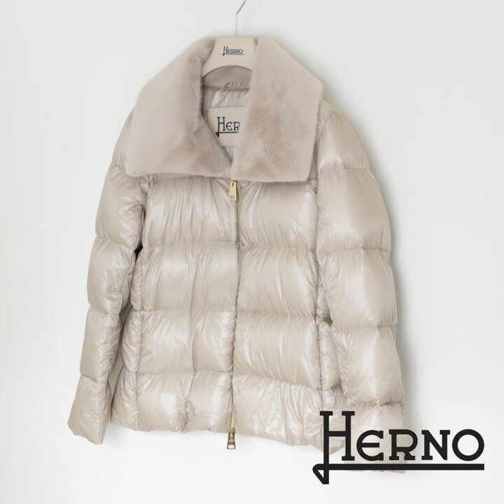 楽天市場】HERNO [ヘルノ]リブカラーデザインロングダウンコート4A  