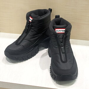 HUNTER [n^[]jZbNX Cgsbh _[ AN Wbv Xm[u[c5A INTREPID WANDERER ANKLE ZIP SNOW BOOTUFS7118WWU BLACK ubNX|[eB[ / u[c / V[g