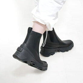 SOREL [ソレル]ブレックス ブーツ チェルシー ウォータープルーフ3A BREX? BOOT CHELSEA WP / NL4302 010 BLACK ブラックショートブーツ / 雨雪 / カジュアル / ボリューム / 厚底 / 歩きやすい /