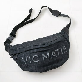 VIC MATIE [ヴィックマティー]デニムロゴラージボディバッグ4S 0742 BLACK ブラック本革 / インポート / セレクト / モード / 肩がけ /