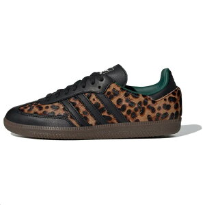�y�V�i�E���K�i�E���������z�A�f�B�_�X adidas Samba OG Black Green Leopard JI2735 �X�j�[�J�[ ���f�B�[�X ��������