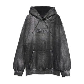シュプリーム Supreme × MM6 Maison Margiela Foil Box Logo Hooded Sweatshirt Black 24SS パーカー メンズ 国内発送