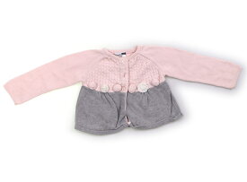 ビタミンキッズ Vitamin Kids カーディガン 90 女の子 ピンク、グレー 子供服 ベビー服 キッズ アウトレット ユーズド 【中古】キッズ・ベビー・マタニティ