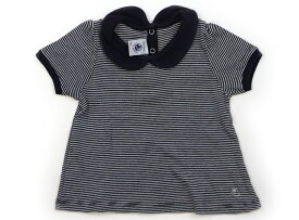 プチバトー PETIT BATEAU Tシャツ・カットソー 70 女の子 ネイビー・オフボーダー 子供服 ベビー服 キッズ アウトレット ユーズド 【中古】キッズ・ベビー・マタニティ