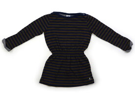 プチバトー PETIT BATEAU チュニック 90 女の子 カーキ、ネイビー 子供服 ベビー服 キッズ アウトレット ユーズド 【中古】キッズ・ベビー・マタニティ