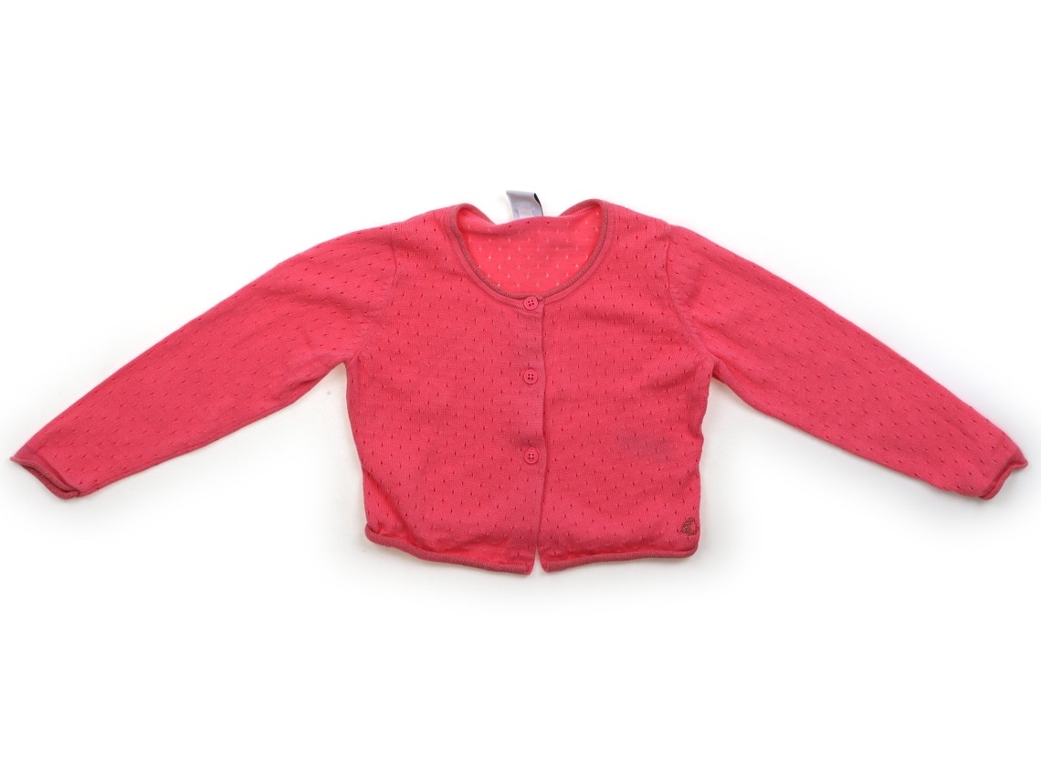 プチバトー PETIT BATEAU カーディガン 95 女の子 ピンク 子供服