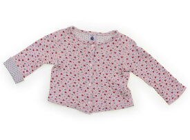 プチバトー PETIT BATEAU カーディガン 60 女の子 ピンク、赤、グレー 子供服 ベビー服 キッズ アウトレット ユーズド 【中古】キッズ・ベビー・マタニティ