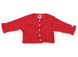 プチバトー PETIT BATEAU カーディガン 60 女の子 ピンク、白ボタン 子供服 ベビー服 キッズ アウトレット ユーズド 【中古】キッズ・ベビー・マタニティ