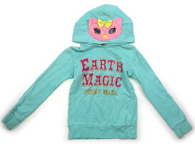 アースマジック EARTHMAGIC パーカー 150 女の子 グリーン、ピンク、ゴールドラメ 子供服 ベビー服 キッズ アウトレット ユーズド 【中古】キッズ・ベビー・マタニティ