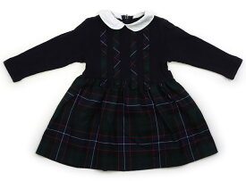 ペアレンツドリーム Parents Dream ワンピース 100 女の子 ダークネイビー×グリーンチェック 子供服 ベビー服 キッズ アウトレット ユーズド 【中古】キッズ・ベビー・マタニティ