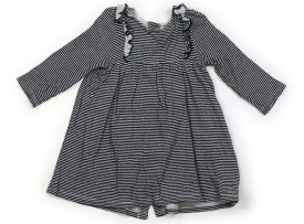 プチバトー PETIT BATEAU ワンピース 80 女の子 オフ地・ネイビーボーダー 子供服 ベビー服 キッズ アウトレット ユーズド 【中古】キッズ・ベビー・マタニティ