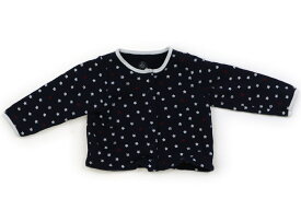 プチバトー PETIT BATEAU カーディガン 70 女の子 ネイビー×星柄 子供服 ベビー服 キッズ アウトレット ユーズド 【中古】キッズ・ベビー・マタニティ