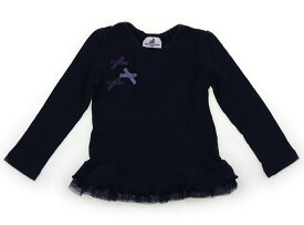 ペアレンツドリーム Parents Dream Tシャツ・カットソー 100 女の子 ネイビー 子供服 ベビー服 キッズ アウトレット ユーズド 【中古】キッズ・ベビー・マタニティ