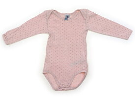 プチバトー PETIT BATEAU ロンパース 80 女の子 ピンク・ドット柄 子供服 ベビー服 キッズ アウトレット ユーズド 【中古】キッズ・ベビー・マタニティ