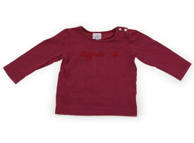 アニエスベー agnes.b Tシャツ・カットソー 90 女の子 ローズレッド、agnes.bロゴ 子供服 ベビー服 キッズ アウトレット ユーズド 【中古】キッズ・ベビー・マタニティ