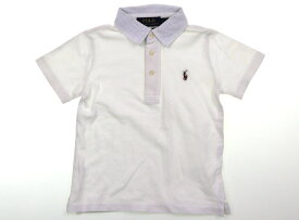 ポロラルフローレン POLO RALPH LAUREN Tシャツ・カットソー 100 男の子 白、水色チェック 子供服 ベビー服 キッズ アウトレット ユーズド 【中古】キッズ・ベビー・マタニティ