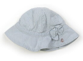 プチバトー PETIT BATEAU 帽子 Hat/Cap 女の子 水色白ストライプ 子供服 ベビー服 キッズ アウトレット ユーズド 【中古】キッズ・ベビー・マタニティ