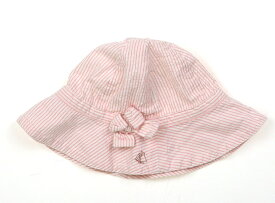 プチバトー PETIT BATEAU 帽子 Hat/Cap 女の子 ピンク白ストライプ 子供服 ベビー服 キッズ アウトレット ユーズド 【中古】キッズ・ベビー・マタニティ