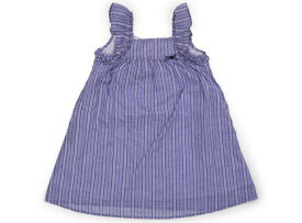 ベベ プチ ポワ ヴェール BeBe Petits Pois Vert ワンピース 120 女の子 ブルー・ホワイト・チェック柄 子供服 ベビー服 キッズ アウトレット ユーズド 【中古】キッズ・ベビー・マタニティ