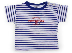 プチバトー PETIT BATEAU Tシャツ・カットソー 70 男の子 ブルー・ボーダー 子供服 ベビー服 キッズ アウトレット ユーズド 【中古】キッズ・ベビー・マタニティ